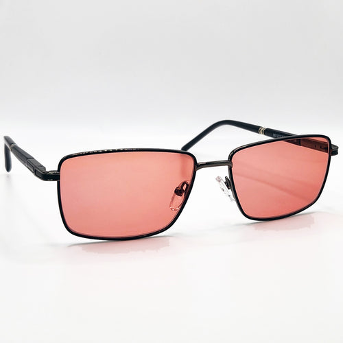 Men's black rectangle FL-41 glasses 88127 C7 front view