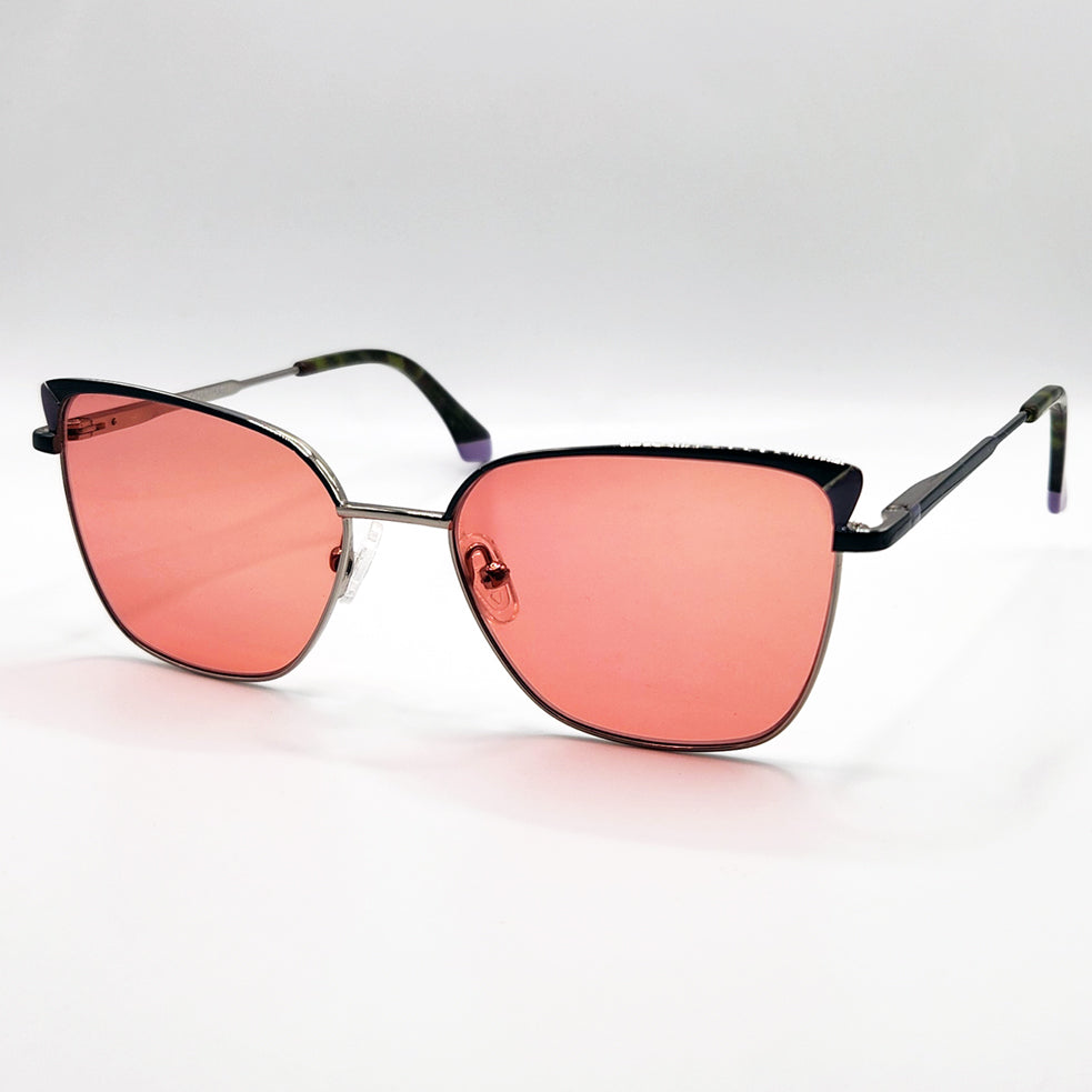 Ladies tortoise green FL-41 glasses F8028 C10 front view